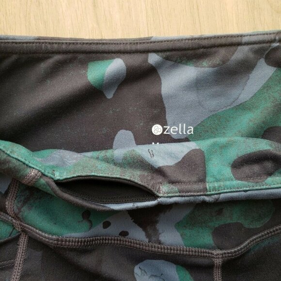 Zella High Rise Crop Leggings Green Camo Womens Medium - Picture 5 of 11